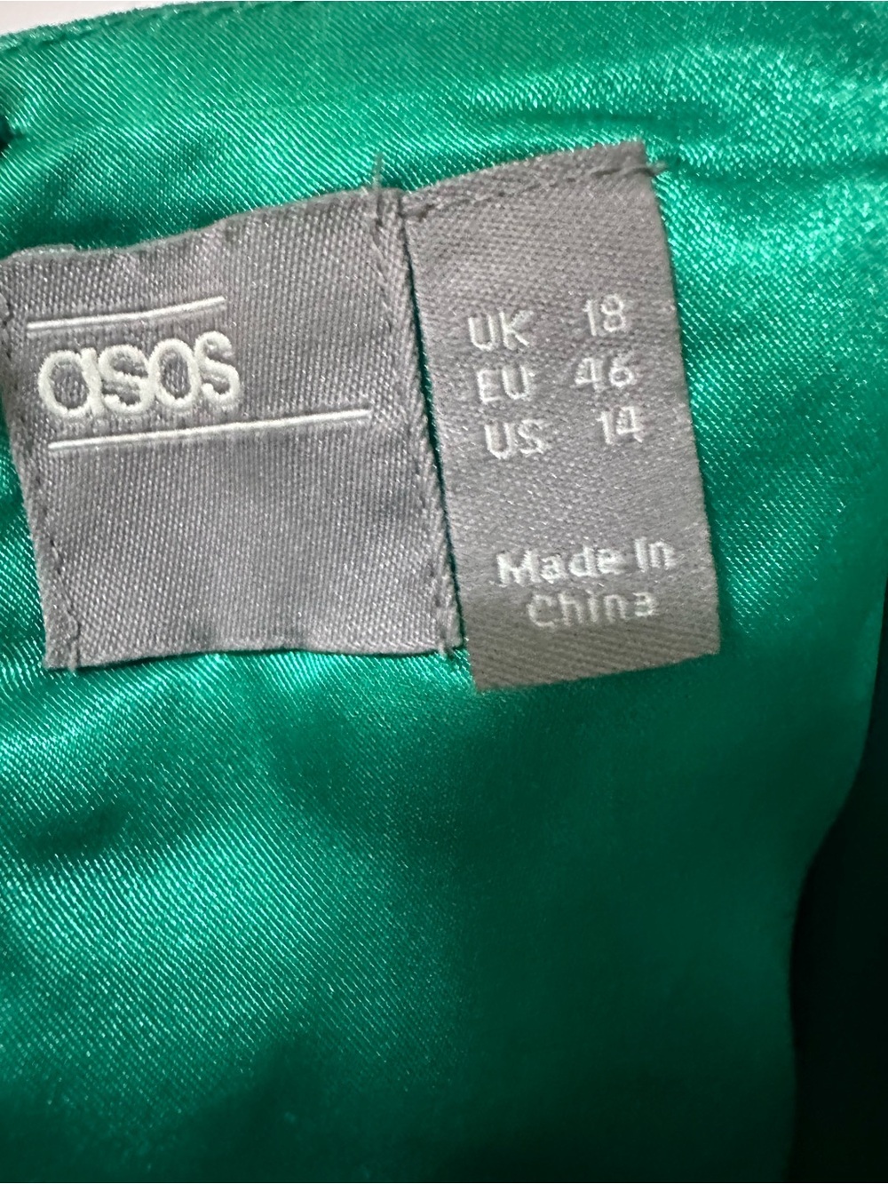 ASOS green cotton floral eyelet maxi sundress e/ cutouts - size 14 - Picture 11 of 12